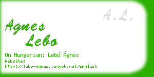 agnes lebo business card