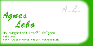 agnes lebo business card